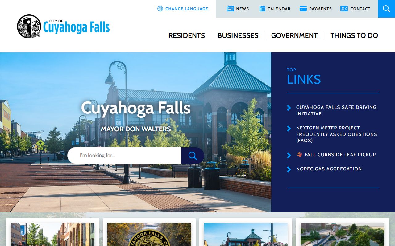 Cuyahoga Falls phone directory city website